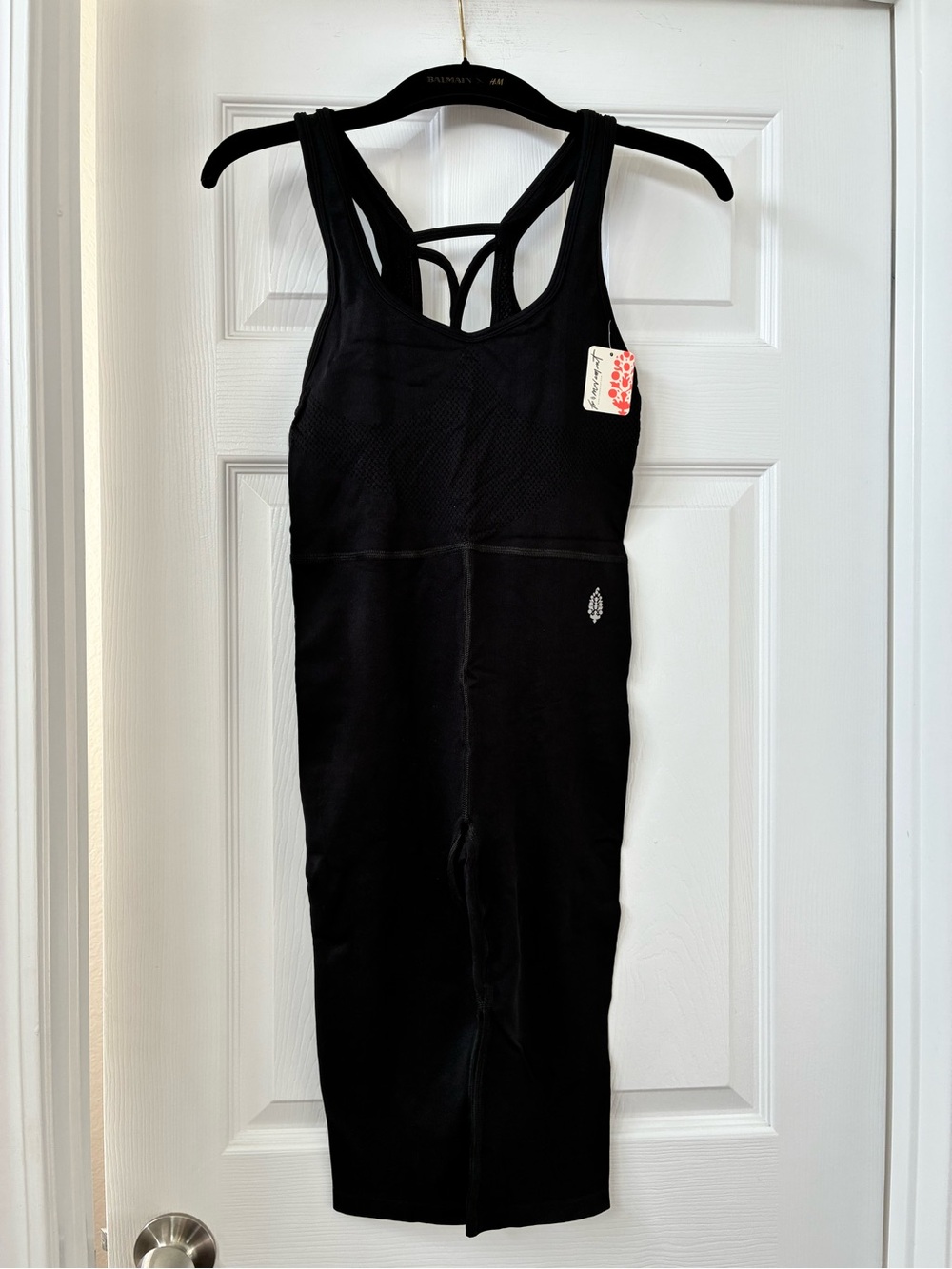 Free People Black Strappy Jumpsuit Leggings